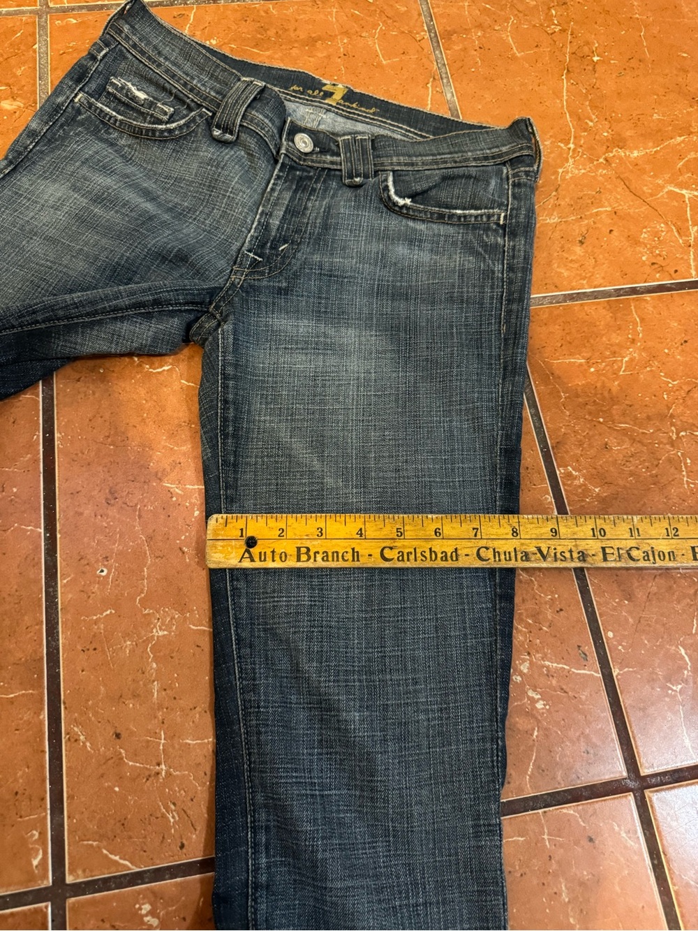 7 For All Mankind Women’s Dark Indigo Bootcut Jeans - Picture 8 of 11